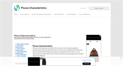 Desktop Screenshot of piscescharacteristics.net